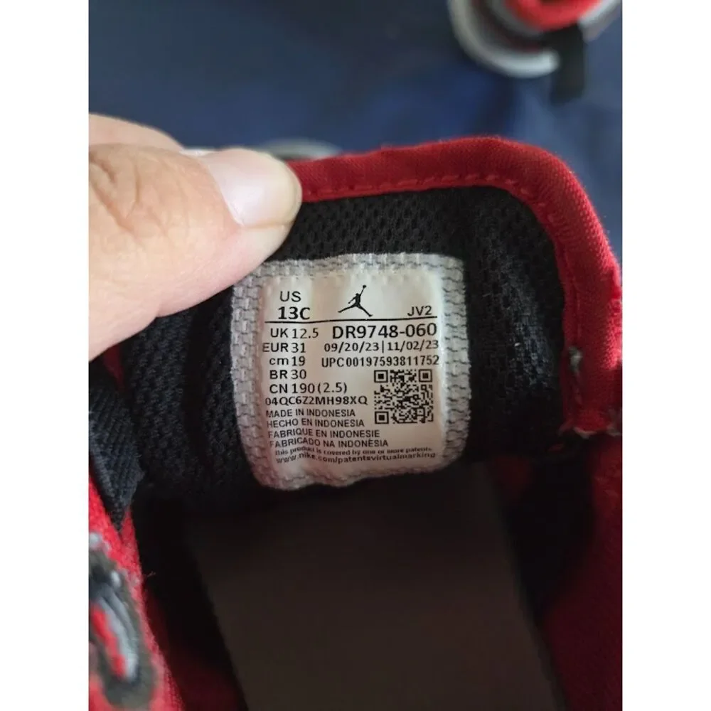 Nike Jordan Child Cement Grey Fire Red 